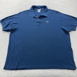 Lacoste Men's Blue Classic Fit Polo Shirt Short Sleeve Crocodile Logo Size 9